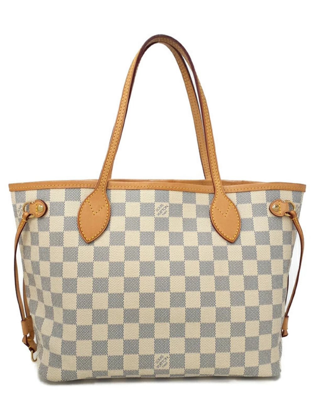 Louis Vuitton Damier Azur White Neverfull Tote Bag